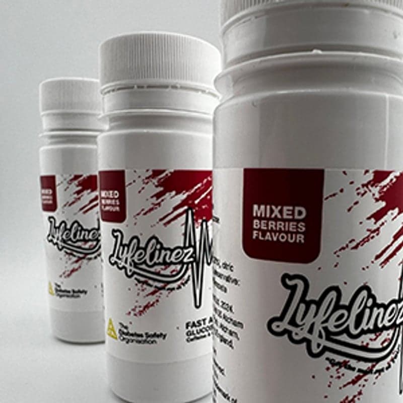 Diabetes Hypo Kit glucose shot refills in mango and mixed berries